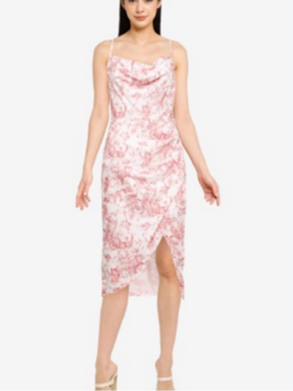 NWT Missguided Toile Cowl neck Midi Slip Dress size 0